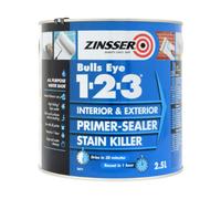 Zinsser Bulls Eye 123 Primer Mixed Colour Ral 9005 2.5L