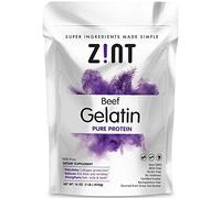 Zint Premium Beef Gelatin - Grass Fed - Certified Kosher, Non-GMO - Unflavored - 1 Lb. Bag - Ideal For Smoothies and Desserts, Easy to Digest, No Aftertaste.