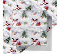 ZINTBIAL Christmas Wrapping Paper - Xmas Gift Wrap with Funny Santa Claus, Snowflakes & Christmas tree Design - for Kids & Adults Gift Wrapping - 40×28 Inches, 4 Jumbo Sheets,Easy to Store