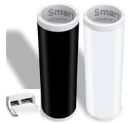 Zinueen Smart Vinyl Permanent for Cricut Joy Xtra, 2 Rolls Extra Smart Adhesive Vinyl Permanent 24 x 200 cm Black & White Plotter Film Self-Adhesive Vinyl Roll for DIY Cups Cars Banner Decoration