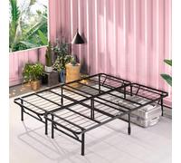 Zinus Shawn Smartbase Folding Guest Bed Frame King (150 X 200 Cm) - Space Saving With Underbed Storage, No Assembly - Black