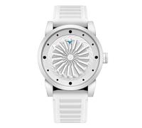 ZINVO Air Blade Ace Automatic Carbon White Black Silicone Men's Watch, Strap