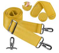 ZINZ 60 Inch Shoulder Strap with Removable Ultra-Thick Pad, Adjustable Buckles Shoulder Crossbody Strap for Briefcase Messenger Bag Laptop Bag Luggage，Yellow