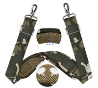 ZINZ 60" Universal Bag Strap with Ultra-Thick Fixed Breathable Pad Adjustable Heavy-Duty Shoulder Strap for Laptop Bag Crossbody Luggage Gym Bag Camera Bag and More,Camouflage Green