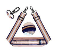 ZINZ 75" Shoulder Strap with Fixed Pad and Dual Balanced Buckles,Blue Gold Jacquard
