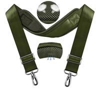 ZINZ 79.5" Universal Strap with Ultra-Thick Fixed Breathable Pad - Adjustable Heavy-Duty Shoulder Strap for Laptop, Crossbody, Luggage, Gym, Camera Bag and More,Army Green