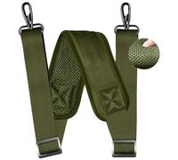 ZINZ 79 inch Shoulder Strap, Extra-thick Fixed Cushion Pad and Dual Clasps Universal Replacement Strap with Metal Swivel Hooks for Laptop Bags, Luggage Bags, Camera, Crossbody(Army Green)