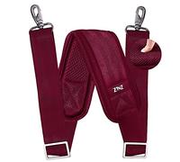 ZINZ 79 inch Shoulder Strap, Extra-Thick Fixed Cushion Pad and Dual Clasps Universal Replacement Strap with Metal Swivel Hooks for Laptop Bags, Luggage Bags, Camera, Crossbody (200cm,Red)