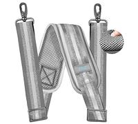 ZINZ 79 inch Shoulder Strap, Extra-Thick Fixed Cushion Pad and Dual Clasps Universal Replacement Strap with Metal Swivel Hooks for Laptop Bags, Luggage Bags, Camera, Crossbody (200cm,Gray Silver)