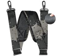 ZINZ 79 inch Shoulder Strap, Extra-thick Fixed Cushion Pad and Dual Clasps Universal Replacement Strap with Metal Swivel Hooks for Laptop Bags, Luggage Bags, Camera, Crossbody(Camouflage Gray)