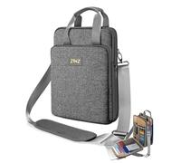 ZINZ Expandable Laptop Shoulder Bag for 12.3-13 Inch MacBook Air/Pro, iPad 12.9/13, Slim Sleeve with Shockproof Protection & Valuables Compartment, Travel Handbag (Gray)