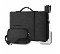 ZINZ Laptop Case 15.6-17 inch Slim Backpack with Straps & Small Bag Compatible with MacBook HP Dell Lenovo Asus Acer MSI Razer Samsung and Most 15 15.6 16 17 inch Notebooks,Black