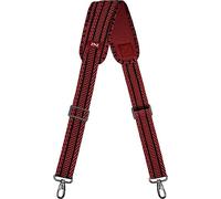 ZINZ Shoulder Strap, 57" Padded Adjustable Shoulder Bag Straps Replacement for Bags with D-ring (Black&Red Jacquard)