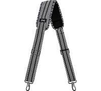 ZINZ Shoulder Strap, 57" Padded Adjustable Shoulder Bag Straps Replacement for Bags with D-ring (Black&White overlap)