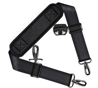 ZINZ Shoulder Strap 58" Universal Handbag Strap with Ultra-Thick Fixed Padded and Dual Balanced Adjustable Buckles Shoulder Crossbody Strap for Briefcase Messenger Bag Laptop Bag Luggage，Black