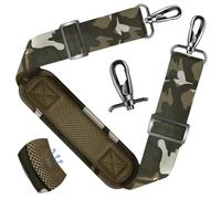 ZINZ Shoulder Strap - 59 Inch Universal Heavy-duty Adjustable Strap with Ultra-thick Fixed Breathable Pad for Laptop, Gym, Camera Bag and More -Camouflage green