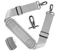 ZINZ Shoulder Strap - 59 Inch Universal Heavy-duty Adjustable Strap with Ultra-thick Fixed Breathable Pad for Laptop, Gym, Camera Bag and More -Light gray