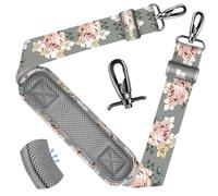 ZINZ Shoulder Strap - 59 Inch Universal Heavy-duty Adjustable Strap with Ultra-thick Fixed Breathable Pad for Laptop, Gym, Camera Bag and More -Gray Rose