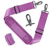 ZINZ Shoulder Strap - 59 Inch Universal Heavy-duty Adjustable Strap with Ultra-thick Fixed Breathable Pad for Laptop, Gym, Camera Bag and More -Purple