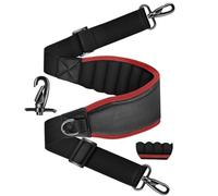 ZINZ Shoulder Strap 69 inch with Thick Padded Strap, Universal Bag Strap with Dual Buckles and Metal Swivel Hooks for Laptop Bag, Messenger Bag, Tool Bag, Camera Bag, Briefcase and More,Black Red