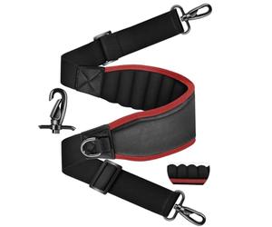 ZINZ Shoulder Strap 69 inch with Thick Padded Strap, Universal Bag Strap with Dual Buckles and Metal Swivel Hooks for Laptop Bag, Messenger Bag, Tool Bag, Camera Bag, Briefcase and More,Black Red