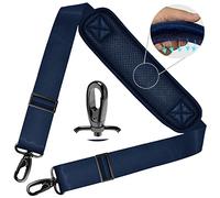 ZINZ Shoulder Strap 78" Universal Bag Strap with Ultra-thick Fixed Padded and Dual Balanced Adjustable Buckles for Briefcase, Travel Bag, Sports Bags, Laptop Bag, Crossbody bag -Blue US