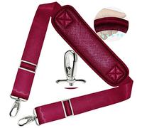 ZINZ Shoulder Strap 78" Universal Bag Strap with Ultra-thick Fixed Padded and Dual Balanced Adjustable Buckles for Briefcase, Travel Bag, Sports Bags, Laptop Bag, Crossbody bag - Red