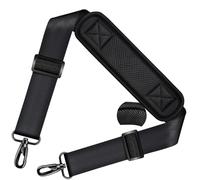 ZINZ Shoulder Strap 78" Universal Bag Strap with Ultra-thick Fixed Padded and Dual Balanced Adjustable Buckles for Briefcase, Travel Bag, Laptop Bag, Crossbody bag - Black