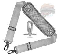 ZINZ Shoulder Strap 78" Universal Bag Strap with Ultra-thick Fixed Padded and Dual Balanced Adjustable Buckles for Briefcase, Travel Bag, Sports Bags, Laptop Bag, Crossbody bag - Gray