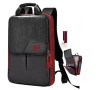 ZINZ Slim & Expandable Laptop Backpack 15.6 16 17 inch Travel Business Backpack Rainproof Daypack for Men and Women，Black red