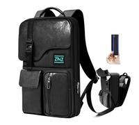 ZINZ Slim & Expandable Laptop Backpack 15.6 Inch Water Resistant Bag, Anti-Theft Travel Daypack for Men and Women, Black