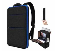 ZINZ Slim & Expandable Laptop Backpack 17 inch Travel Business Backpack Water Resistant Daypack Bookpack for Most 17 inch NoteBooks，Blue edge