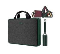 ZINZ Slim Expandable Laptop Case 15.6 Inch Sleeve Upgraded Protective Durable Recycled Carrying Case Compatible with MacBook 15" & 16" and Most 15" 15.6" 16" Notebook,BK01GR01