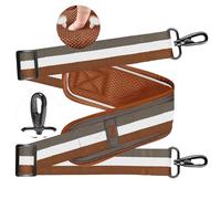 ZINZ Ultra-thick Fixed Pad Shoulder Strap 76-inch Bag Strap with Breathable Cushion and Dual Balanced Adjustable Buckles for Laptop Bag Luggage Messenger Bag Crossbody etc,Stripe-YWG