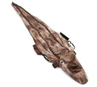Ziociura Crocodile Reptile Pet Costume with Detailed Head Printed Eyes Textured Surface Adjustable Black Straps Halloween Event Photography Playful Home Outfit Suitable for Pets, M