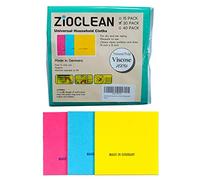 ZIOCLEAN 30 Pack German Universal Household Color Dish Cloths 15 inch x 15 inch Wide Size Machine Washable Super Absorbent, Drying Eco-Friendly Non-Woven Fabric Viscose Kitchen Cleaning Cloth