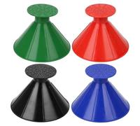 Ziofy 4pcs Ice Scraper Magical Ice Scrapers for Car Windscreen, 4 Pack Round Snow Scraper, Magical Cone Shaped Lightweight Plastic, Professional Snow Removal Shovel Tool