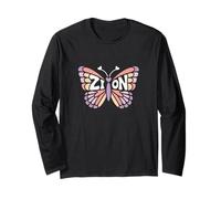 Zion Butterfly - Personalized Cute Name Word Art Long Sleeve T-Shirt