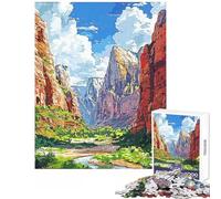 Zion Canyon Landscape Jigsaw Puzzles 1000 Piece for Adults Enhance Focus for Better Performance Quiet Soothing Playtime Fun (50x75cm)