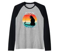 Zion Cat Sanctuary Group Family Reunion Name Raglan Baseball Tee
