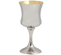 Zion Judaica Classic High Polished Kiddush Cup Goblet For Shabbat, Passover and Yom Tov 5.75 oz Wine Cup for Rosah Hashanah Jewish New Years Gift for Bar/Bat Mitzvah Wedding Bris
