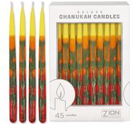 Zion Judaica Deluxe Chanukah Candles Hand Made (Blaze of Fire)