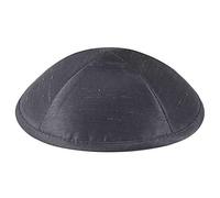 Zion Judaica Deluxe Raw Silk Kippot Bulk Packs or Single Kippah Includes Free Clips, Dark Grey, One size