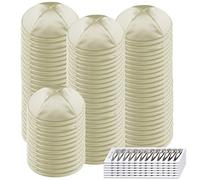 Zion Judaica Deluxe Satin Kippot Bulk Packs Kippas or Single Kippah Includeds Free Kipa Clips, Ivory / Cream, One size