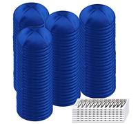 Zion Judaica Deluxe Satin Kippot Bulk Packs Kippas or Single Kippah Includeds Free Kipa Clips, Royal / Cobalt Blue, One size