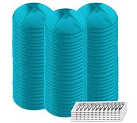 Zion Judaica Deluxe Satin Kippot Bulk Packs Kippas or Single Kippah Includeds Free Kipa Clips, Turquoise, One size