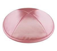 Zion Judaica Deluxe Satin Kippot Bulk Packs or Unique Pieces with Clips, Light Pink Colour, One Size