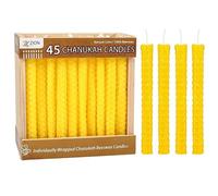 Zion Judaica Natural Beeswax Candles for Hanukkah or Any Other Use