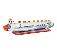 Zion Judaica Spaceship Kids Menorah Hand Painted Polyresin - Sculptured Space Shuttle Candle Minorah for Children fits Standard Hanukkah Candles - Experience Chanukah in Outer Space Kid Menorahs