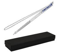 Zion Judaica Torah Yad Pointer with Jerusalem Etching in a Gift Box - Vzot Hatorah Hebrew Inscription, Triangle Easy-Grip, Bar Mitzvah Gift, Royal Blue Hebrew Lettering